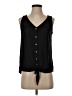 Fortune + Ivy 100% Polyester Black Sleeveless Blouse Size S - photo 1