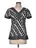 Ann Taylor LOFT 100% Polyester Silver Short Sleeve Blouse Size 6 - photo 1