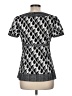 Ann Taylor LOFT 100% Polyester Silver Short Sleeve Blouse Size 6 - photo 2