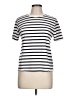 Zara Stripes Ivory Short Sleeve Turtleneck Size L - photo 1