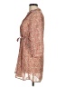 H&M 100% Polyester Paisley Tan Orange Casual Dress Size 6 - photo 5