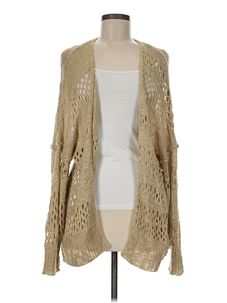 Pre-owned Unbranded Cardigan Sweater In Tan