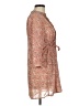 H&M 100% Polyester Paisley Tan Orange Casual Dress Size 6 - photo 4