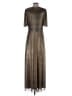 Halogen Metallic Silver Cocktail Dress Size M - photo 2