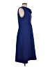 Talbots 100% Polyester Solid Blue Casual Dress Size 12 - photo 4
