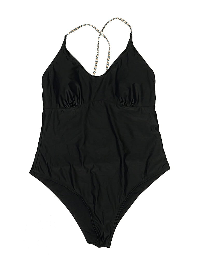 Pre-owned Shein One Piece Swimsuit In Black