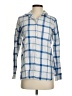 J.Crew Plaid Blue Long Sleeve Button-Down Shirt Size 4 - photo 1