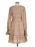 She + Sky 100% Polyester Tan Casual Dress Size L - photo 2