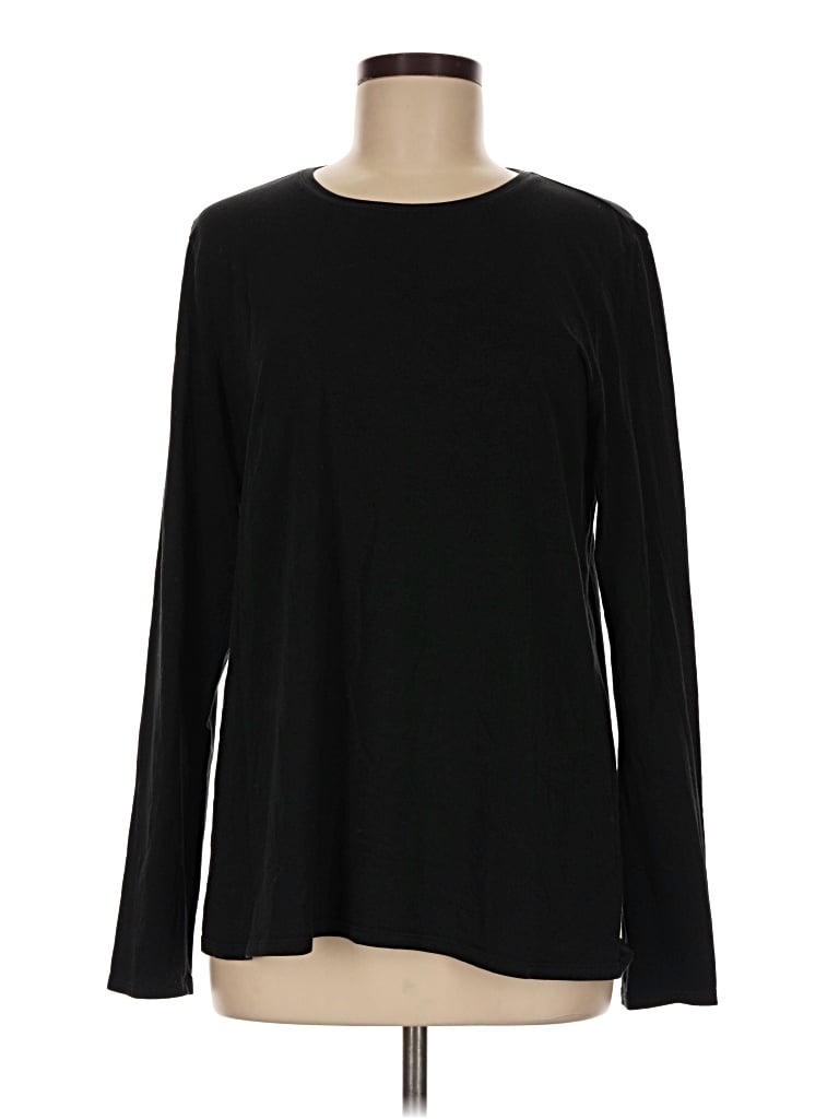 Pre-owned Purejill Long Sleeve T-shirt In Black