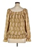 DR2 100% Polyester Paisley Gold Long Sleeve Blouse Size XL - photo 2