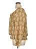 DR2 100% Polyester Paisley Gold Long Sleeve Blouse Size XL - photo 5