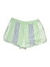 Free Assembly 100% Cotton Stripes Green Shorts Size 12 - photo 1