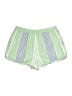 Free Assembly 100% Cotton Stripes Green Shorts Size 12 - photo 2