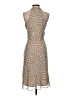 Evan Picone 100% Polyester Chevron-herringbone Tan Cocktail Dress Size 4 Petite - photo 2