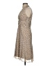 Evan Picone 100% Polyester Chevron-herringbone Tan Cocktail Dress Size 4 Petite - photo 5