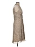 Evan Picone 100% Polyester Chevron-herringbone Tan Cocktail Dress Size 4 Petite - photo 4