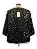 NYDJ 100% Polyester Polka Dots Black 3/4 Sleeve Blouse Size 3X - photo 2