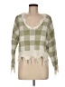Just Polly 100% Acrylic Plaid Green Pullover Sweater Size M - photo 1