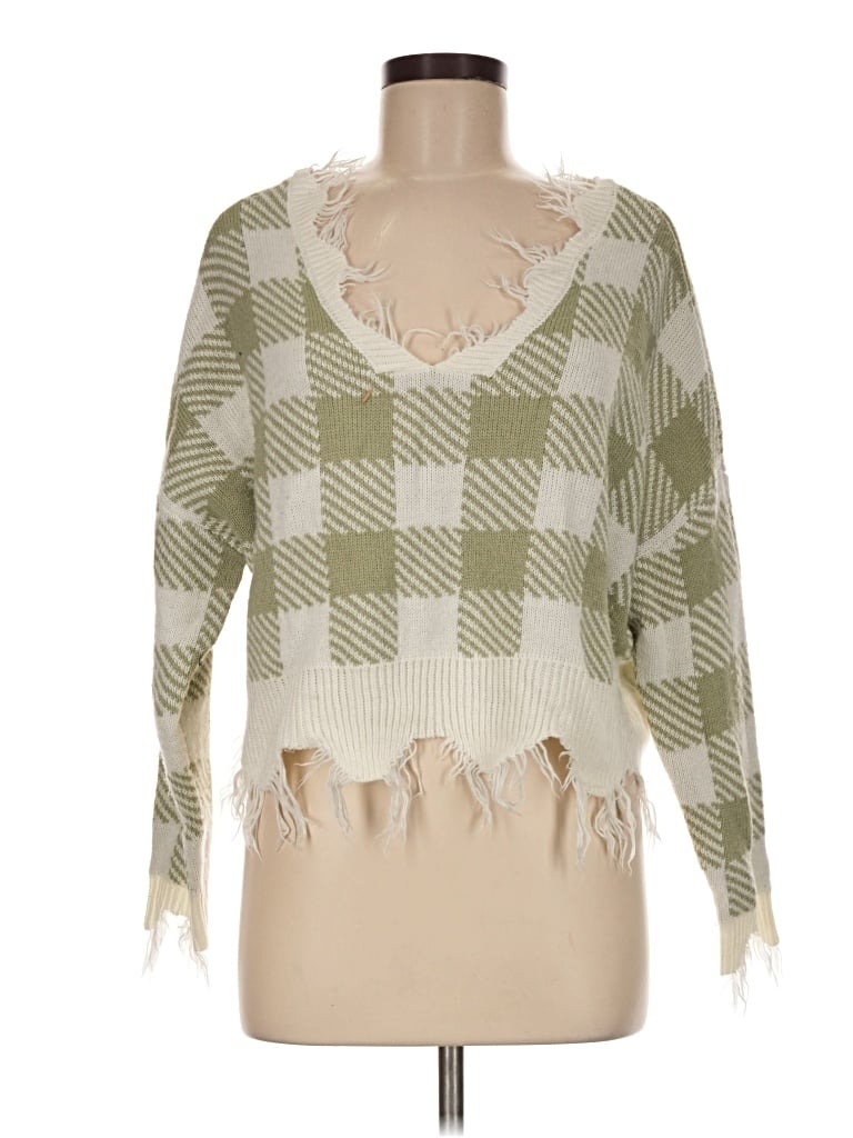 Pre-owned Just Polly Pullover Sweater In Green