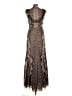 BCBGMAXAZRIA 100% Polyester Chevron-herringbone Brown Cocktail Dress Size 10 - photo 2