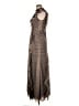 BCBGMAXAZRIA 100% Polyester Chevron-herringbone Brown Cocktail Dress Size 10 - photo 5