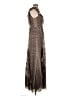 BCBGMAXAZRIA 100% Polyester Chevron-herringbone Brown Cocktail Dress Size 10 - photo 4