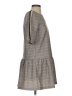 Ginger 100% Polyester Plaid Gray Casual Dress Size XS - photo 4