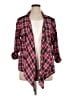 Democracy 100% Cotton Plaid Red 3/4 Sleeve Button-Down Shirt Size 1X - photo 1