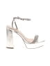Steve Madden Metallic Silver Sandals Size 9 - photo 1