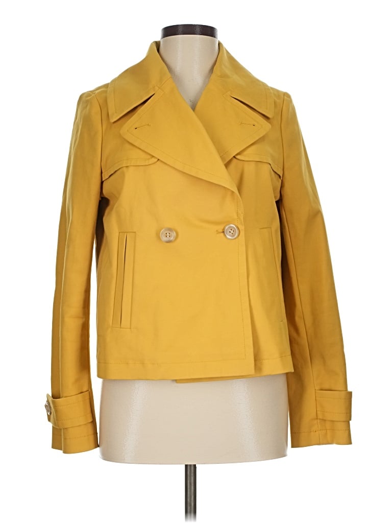 Pre-owned Ann Taylor Coat In Yellow