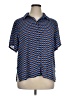 Carolina Belle Print Blue Short Sleeve Button-Down Shirt Size XL - photo 1