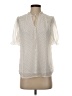 Tamara H. Polka Dots Ivory Short Sleeve Blouse Size S - photo 1