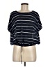 Max Studio Stripes Blue Short Sleeve T-Shirt Size M - photo 1