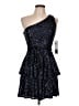 Trixxi 100% Polyester Stars Blue Cocktail Dress Size L - photo 1