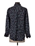 J.Crew 100% Viscose Animal Print Blue Long Sleeve Blouse Size XS - photo 2