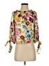 Alice + Olivia Multi Color Yellow 3/4 Sleeve Blouse Size XS - photo 1