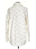 Lands' End Stars Ivory Long Sleeve Button-Down Shirt Size S - photo 2