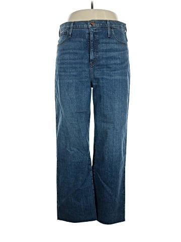 Madewell Tall Slim Wide-Leg Jeans in Crownridge Wash: Raw-Hem Edition (view 1)