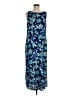 Notations 100% Rayon Print Blue Casual Dress Size M - photo 1