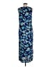 Notations 100% Rayon Print Blue Casual Dress Size M - photo 2