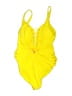 YMI Solid Yellow One Piece Swimsuit Size XL - photo 2