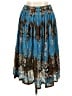 Assorted Brands 100% Rayon Paisley Blue Casual Skirt Size XL - photo 1