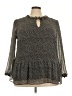 Ann Taylor LOFT 100% Polyester Gray Long Sleeve Blouse Size 22 - photo 1