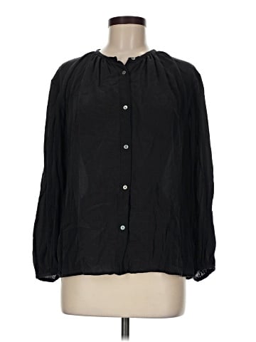Everlane 3/4 Sleeve Silk Top (view 1)