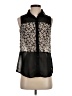 Assorted Brands 100% Polyester Floral Black Sleeveless Blouse Size S - photo 1