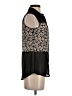 Assorted Brands 100% Polyester Floral Black Sleeveless Blouse Size S - photo 4