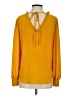 Ann Taylor LOFT 100% Polyester Yellow Long Sleeve Blouse Size S - photo 2