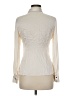 Cache Metallic Ivory Long Sleeve Blouse Size M - photo 2