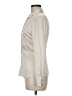 Cache Metallic Ivory Long Sleeve Blouse Size M - photo 5
