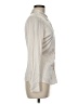 Cache Metallic Ivory Long Sleeve Blouse Size M - photo 4